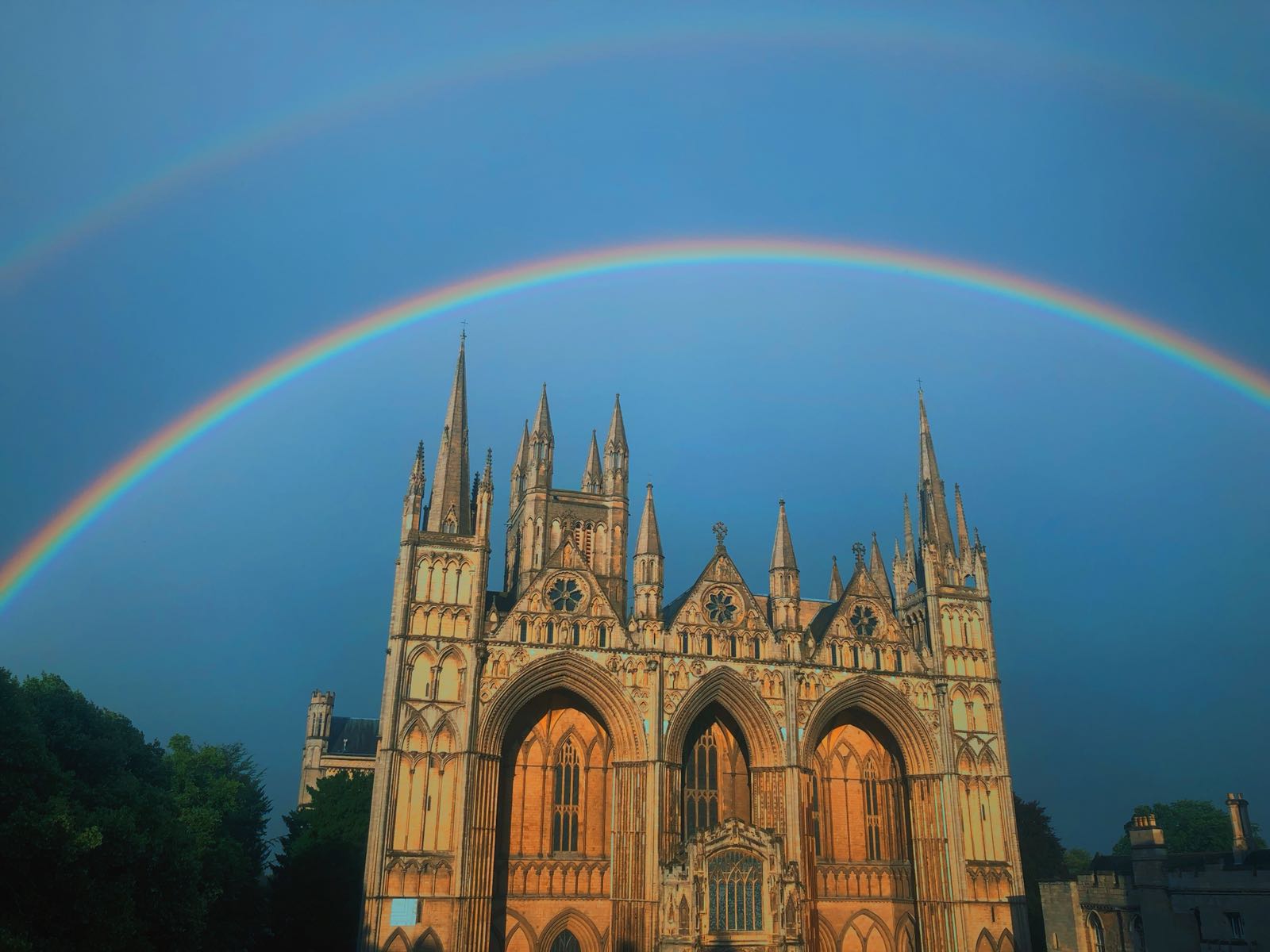 A rainbow above the Cathedral
